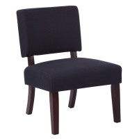 OSP Home Furnishings JASR-K19 Jasmine Chair in Klein Midnight Fabric with Dark Espresso Legs K/D